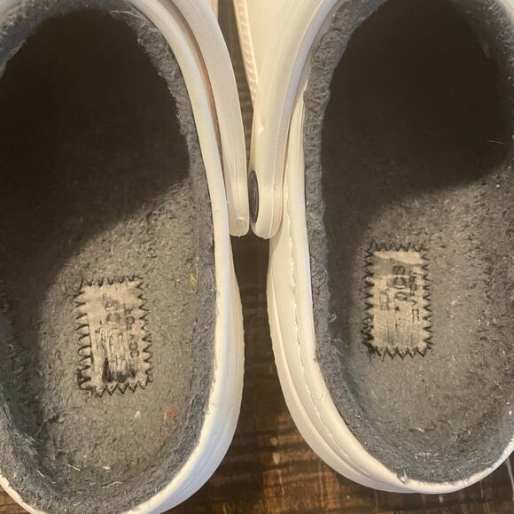 CROCS Classic Lined Clogs White With Gray Liner Size M/5 W/7 - Picture 8 of 11